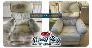 Before / after couch cleaning